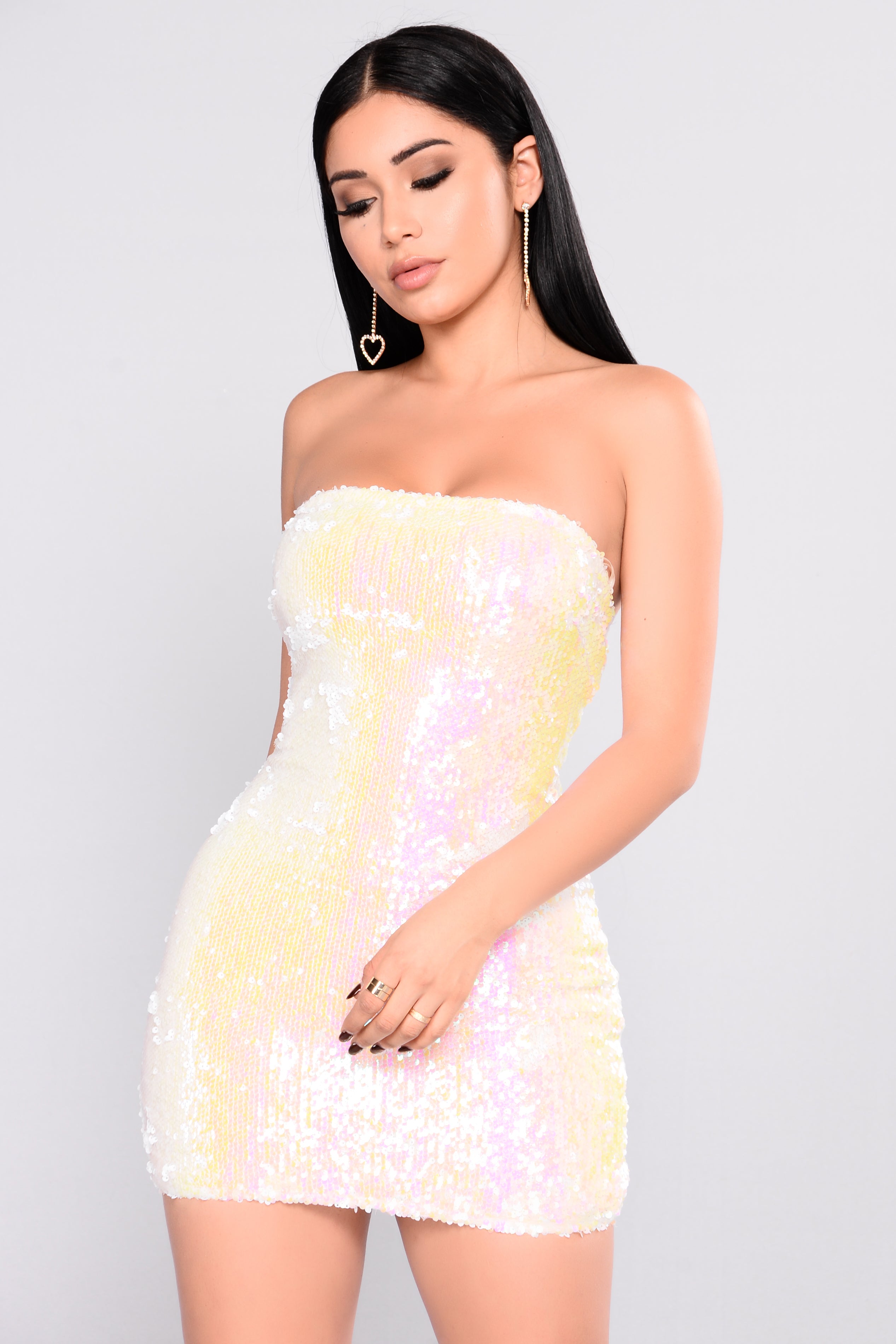 pink sequin dress